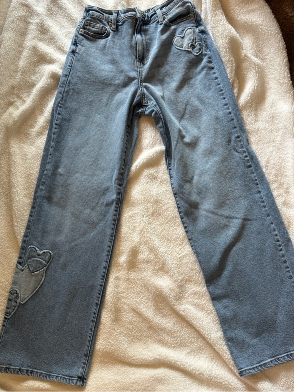 Heart patch jeans